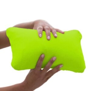 Travesseiro inflável com capa Amarelo neon