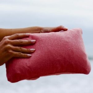 Travesseiro inflável com capa Rosa antigo