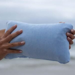 Travesseiro inflável com capa Azul bebê