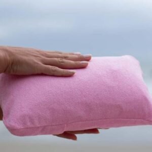 Travesseiro inflável com capa Rosa bebê